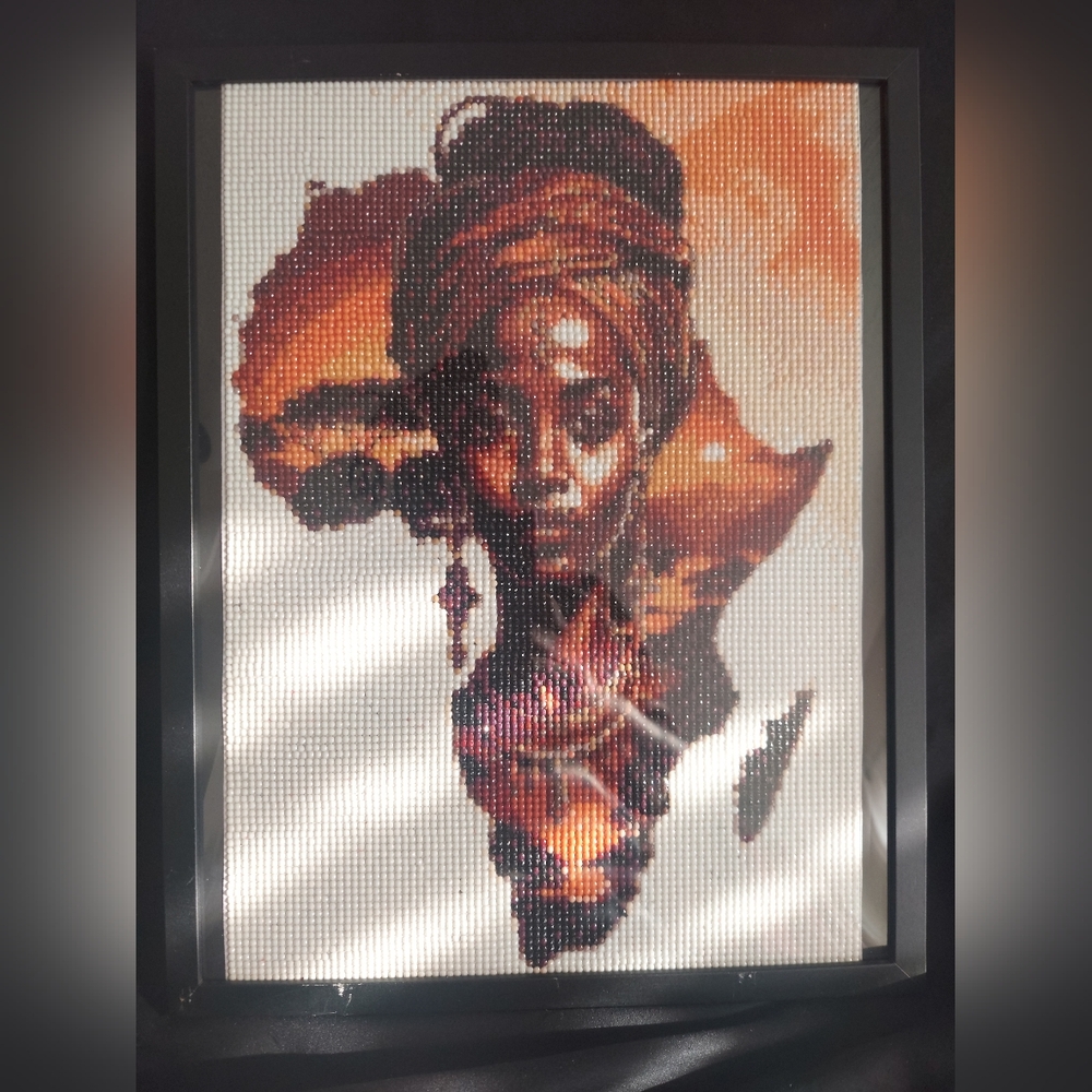 Cultural Portrait Art Print in Warm Tones